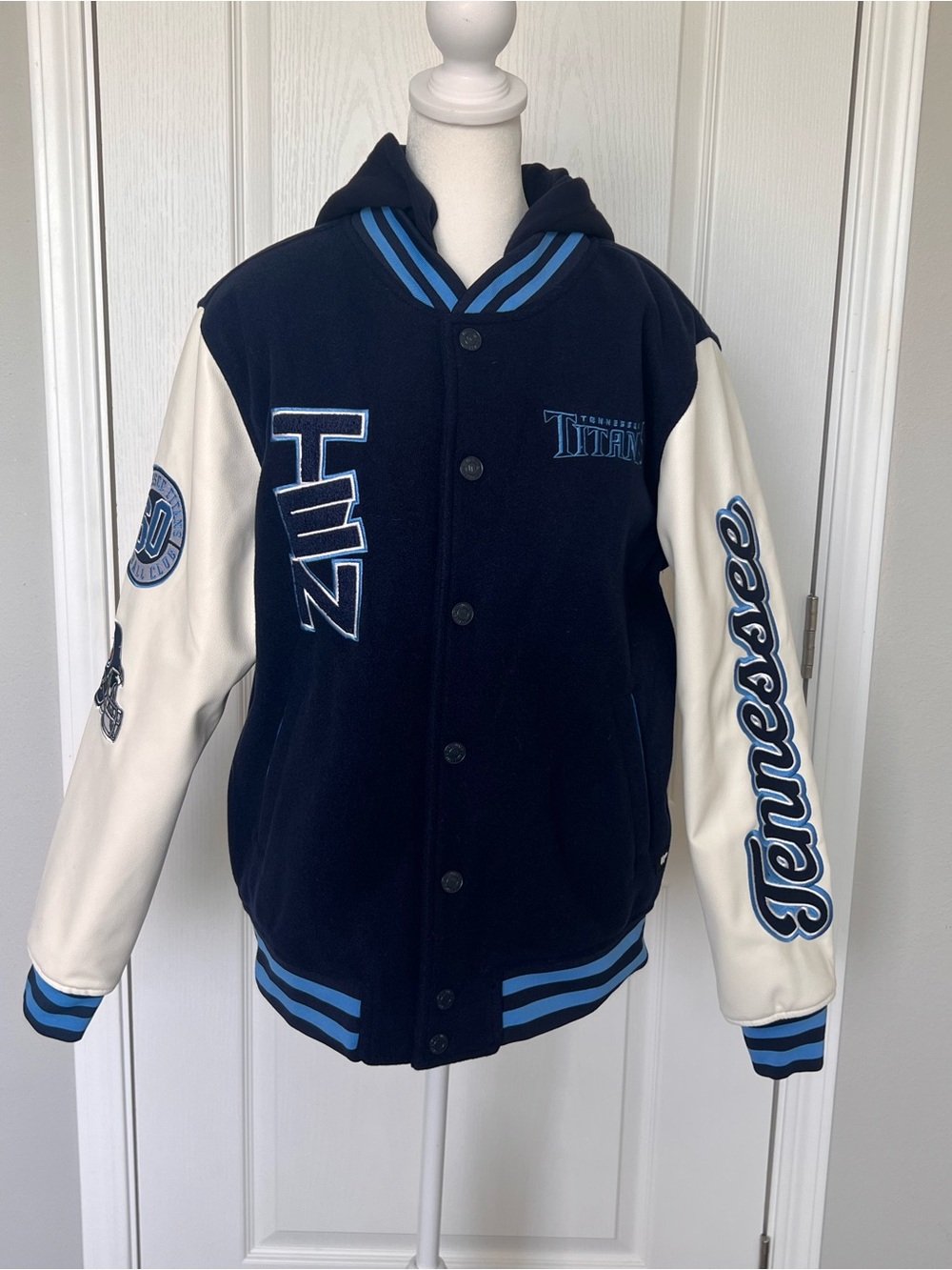 Tennessee Titans NFL Bomber Varsity Unisex Jacket New Wild Collective Size S